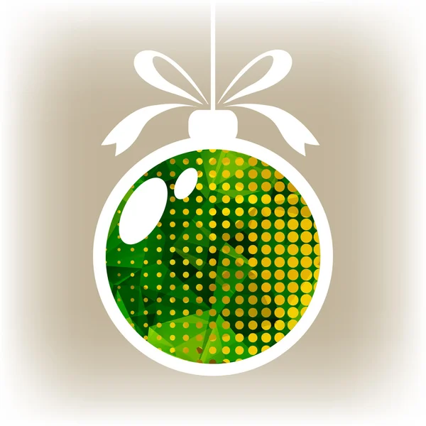 Groen goud Kerstmis bal — Stockvector