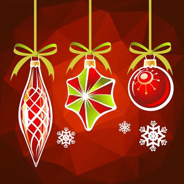 சிவப்பு CHRISTMAS BACKGROUND — ஸ்டாக் வெக்டார்