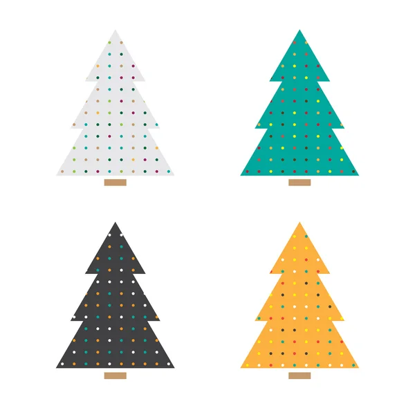 Ensemble sapin de Noël — Image vectorielle