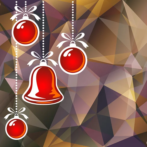Vánoční červené koule — Stockový vektor