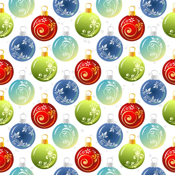 Christmas balls seamless background — Stock Vector