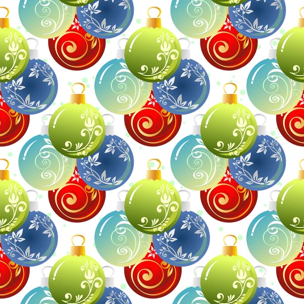 Christmas balls seamless pattern — Stock Vector
