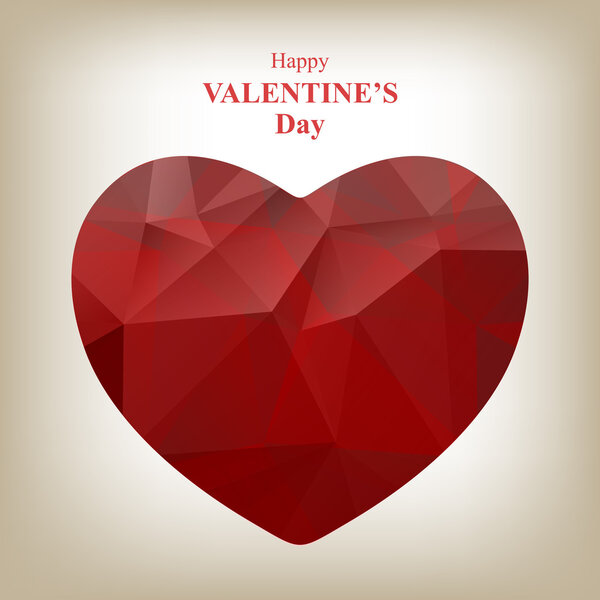 polygonal valentines heart