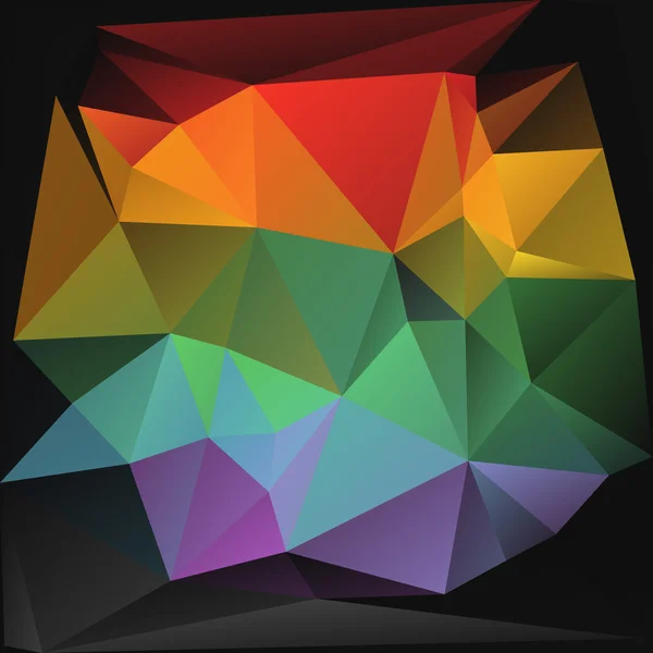 Fond polygonal foncé — Image vectorielle