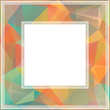 soyut çok renkli poligonal kenarlık