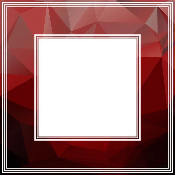 Borda poligonal escura vermelha — Vetor de Stock