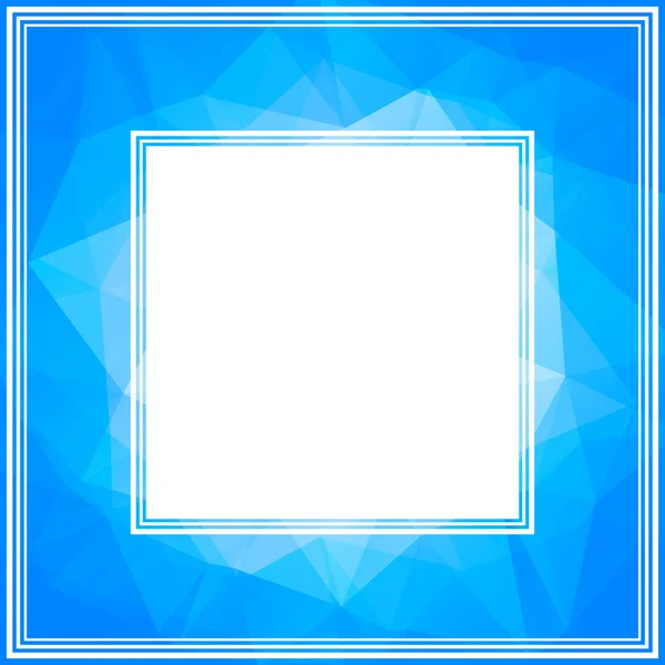 Bordure polygonale bleue — Image vectorielle