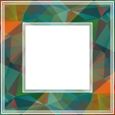 çok renkli poligonal kenarlık