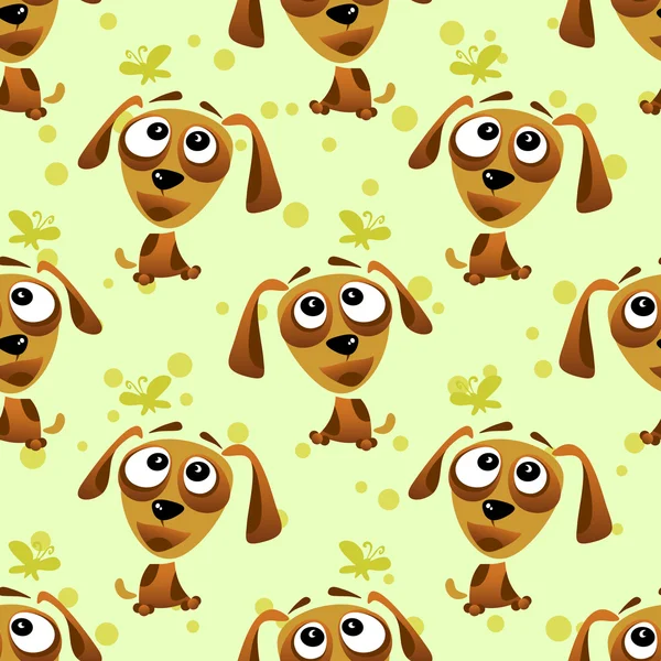 Dog seamless pattern — Stock Vector