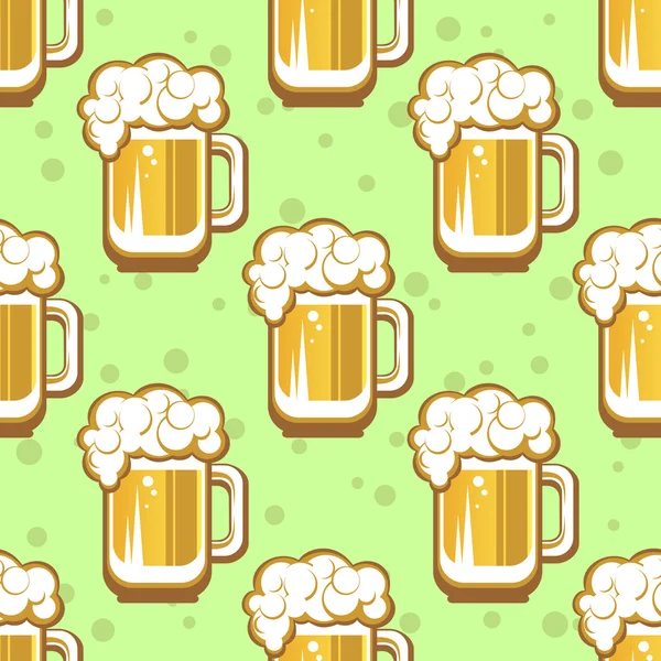 Cerveza Patrón sin costura — Vector de stock