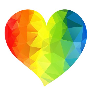 Gökkuşağı parlak kalp