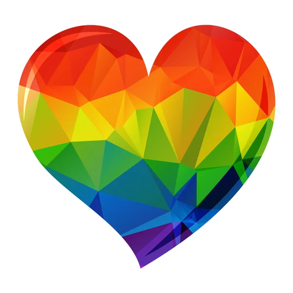 parlak gökkuşağı kalp