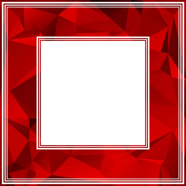 Bordure polygonale rouge vif — Image vectorielle