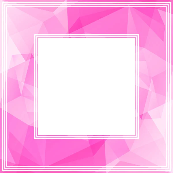 Růžová abstraktní polygonální hranice — Stockový vektor