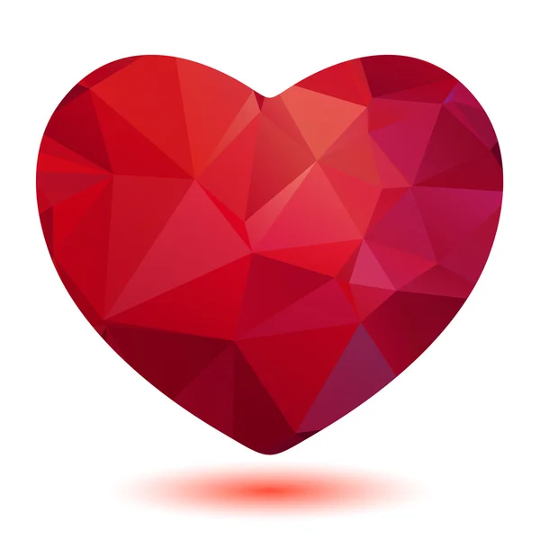 Zářivě růžové srdce — Stockový vektor