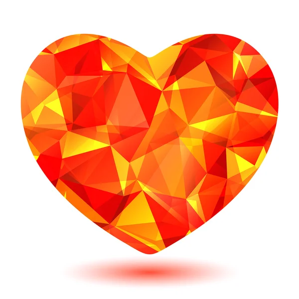 Стилизованное многоугольное сердце — стоковый вектор