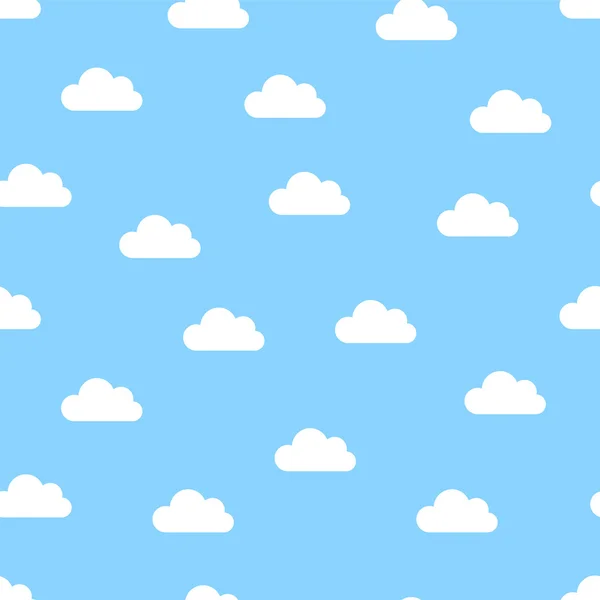 シームレスな白い雲 — ストックベクタ