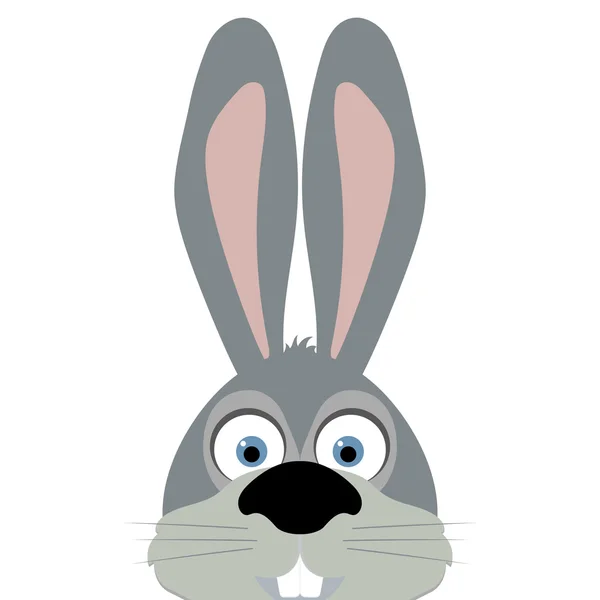 Rabbit peeking from the bottom — Stock Vector