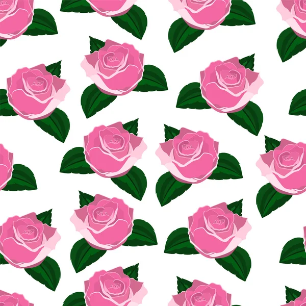 Bezešvé tapety růžové růže — Stockový vektor