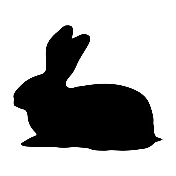 Hare silhuett mot vit bakgrund — Stock vektor