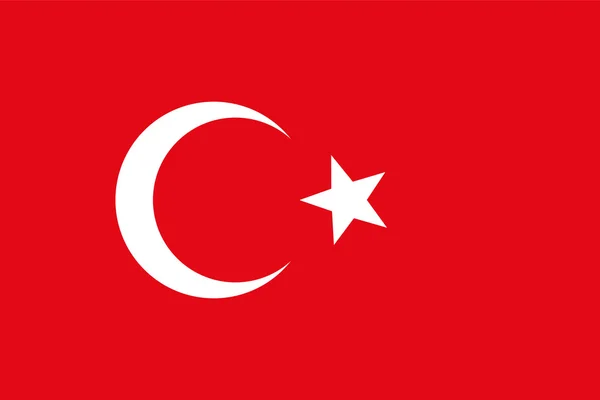 Drapeau national officiel de Turquie — Image vectorielle