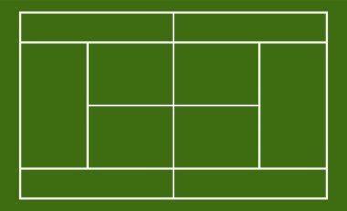 Şablon gerçekçi Tenis Kortu çizgilerle