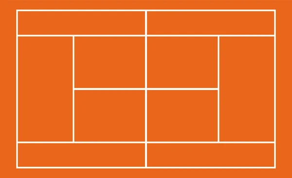 Template realistic tennis court with lines . vector — Stock Vector