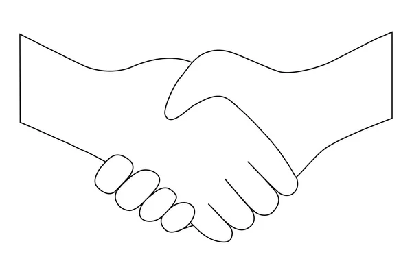 Handshake between two people entering into the transaction icon — Stock Vector