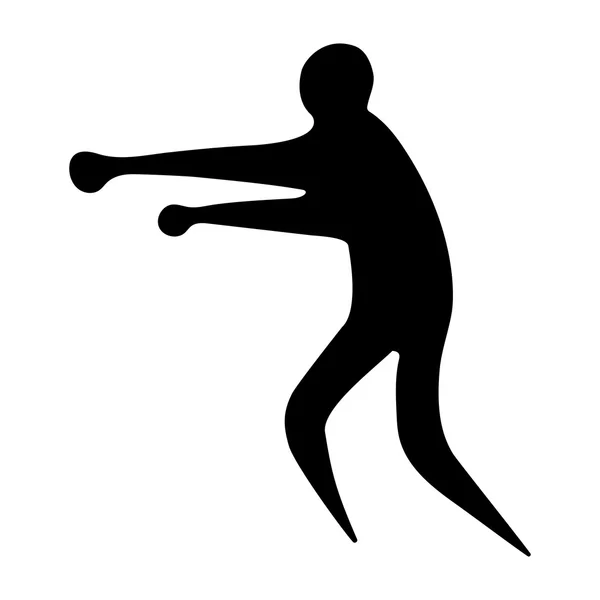 Boxer homme sportif sur fond blanc — Image vectorielle