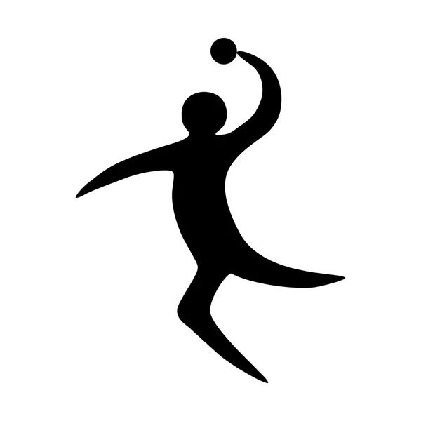 Homme sportif joueur de handball — Image vectorielle