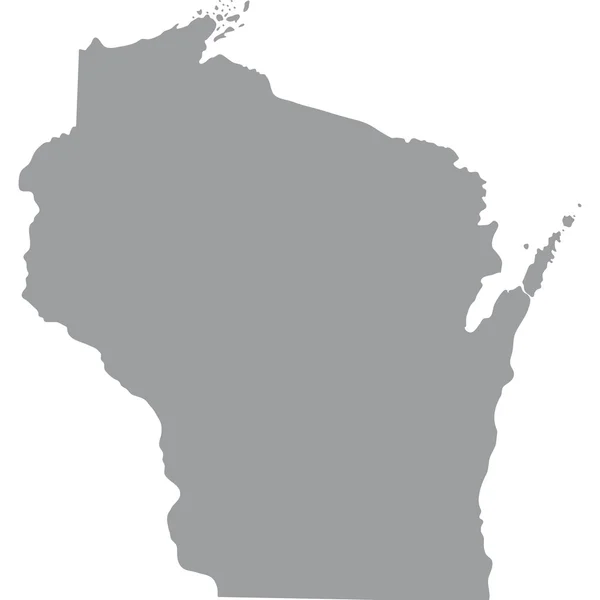 Estado americano de Wisconsin — Vetor de Stock