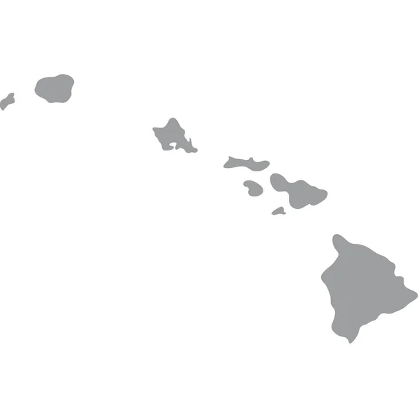 Negara bagian Hawaii di Amerika Serikat - Stok Vektor