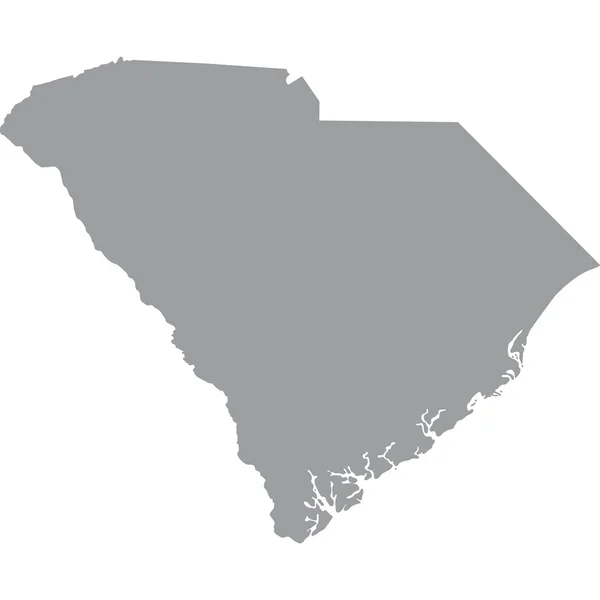 Kaart van de Amerikaanse staat South Carolina — Stockvector