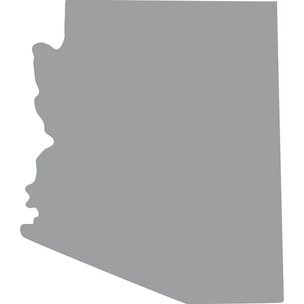 米国アリゾナ州を地図します。 — ストックベクタ