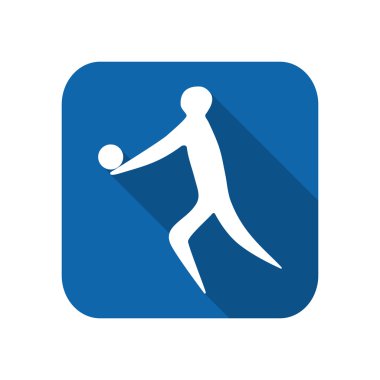 Sporcu erkek Voleybol oyuncusu siluet