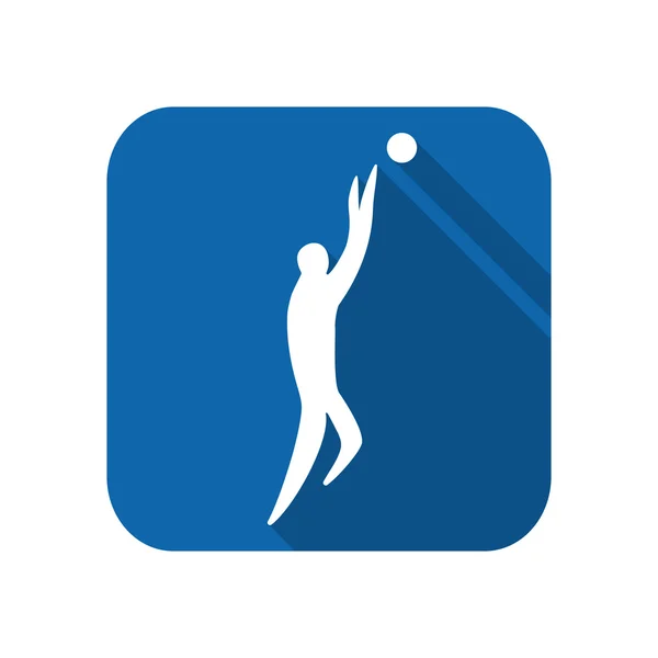 Athlète homme basket-ball silhouette joueur — Image vectorielle