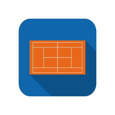 Şablon gerçekçi Tenis Kortu çizgilerle