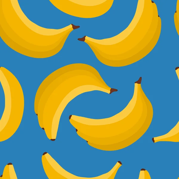 Bezešvé pozadí exotické ovoce banány — Stockový vektor