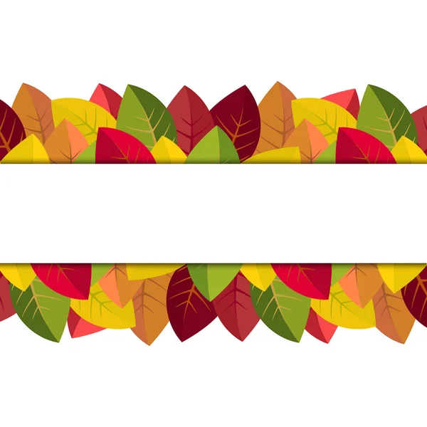 秋天的叶子，背景为白色 — 图库矢量图片