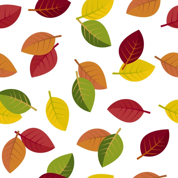 Hojas de otoño sin costura — Vector de stock