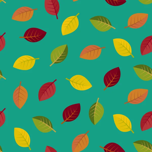 Hojas de otoño sin costuras. ilustración vectorial — Vector de stock