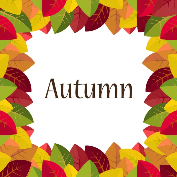 Autumn leaves on a white background — Stock Vector