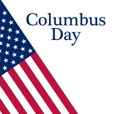 Holiday in the US Columbus Day Poster clipart