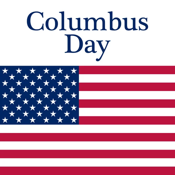 Dovolená v USA Columbus Day plakát — Stockový vektor