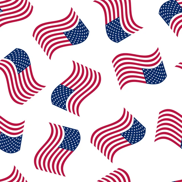 无缝背景与美国国旗 — 图库矢量图片
