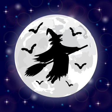 Cadı ve yarasalar Silhouettes
