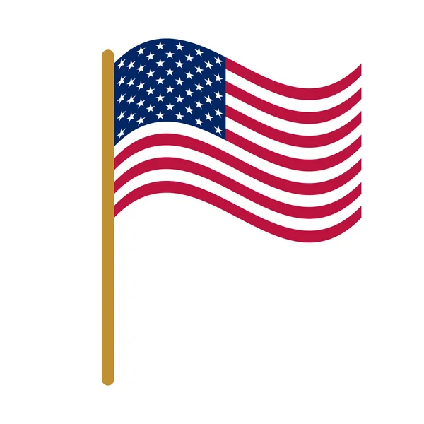 Nemzeti politikai hivatalos amerikai zászló — Stock Vector