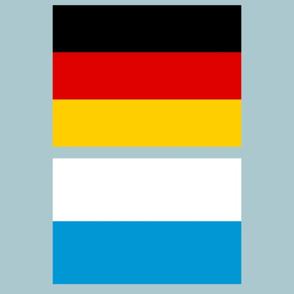 Offizielle Nationalflagge von Deutschland und Bayern — Stockvektor