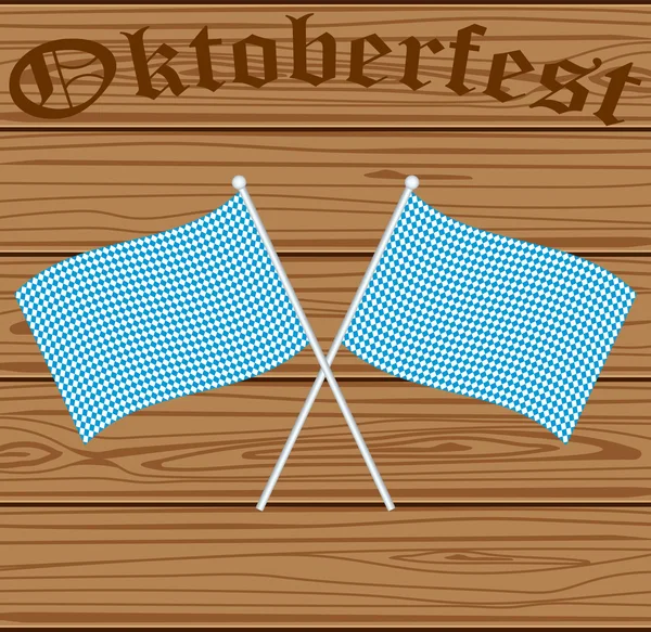 Symbole du drapeau bavarois Oktoberfest — Image vectorielle