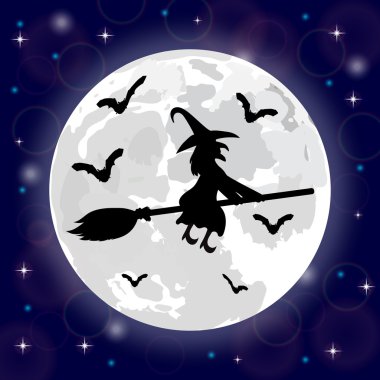 Cadı ve yarasalar Silhouettes